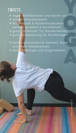 Yoga Twists Drehungen Gesundheitspraxis Yomani Nina Berger Windisch